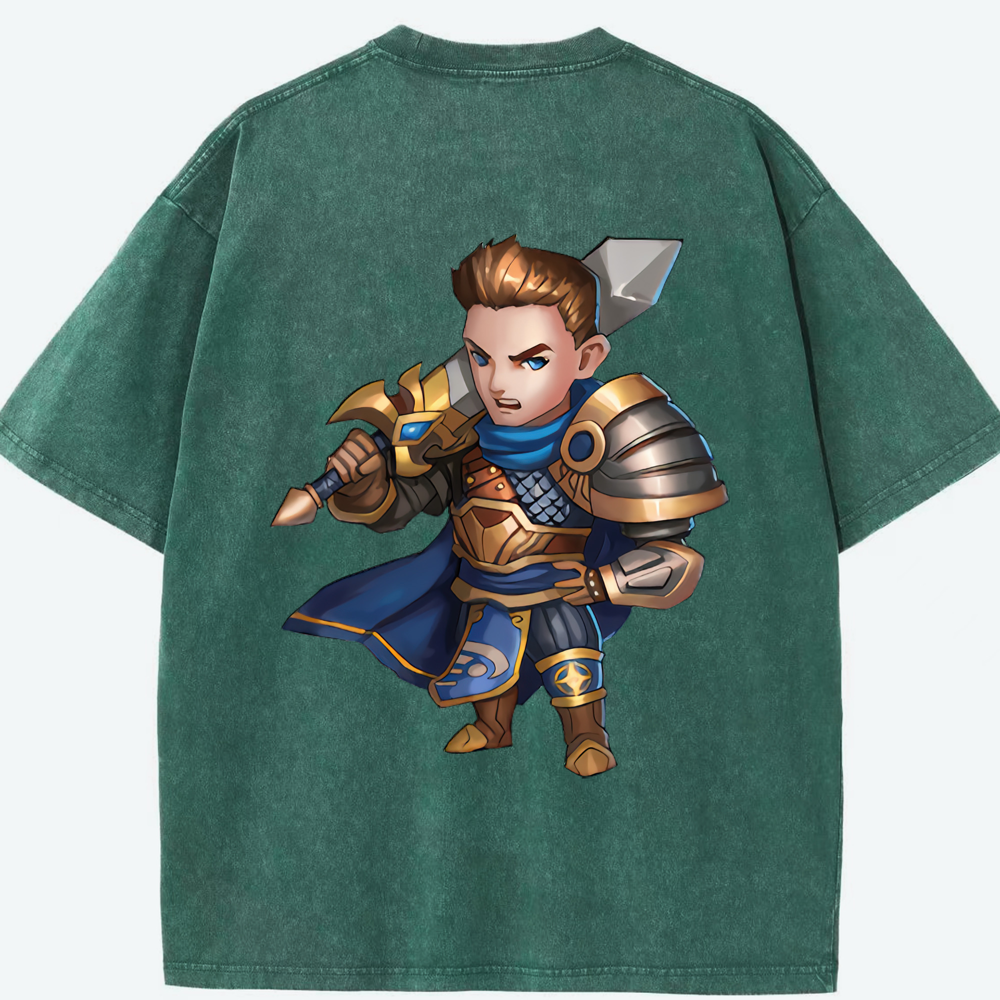 リーグ・オブ・レジェンド League of Legends LOL 綿100% ヴィンテージ風 半袖Tシャツ（背面プリント）